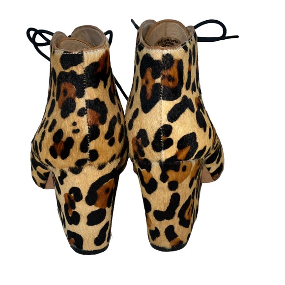Kate Spade Roger Calf Hair Leather Bootie Size 8.5M Leopard Animal Print Cheetah - Picture 4 of 16